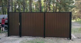 Купить распашные ворота из профнастила Киров, цена от 2718 руб.